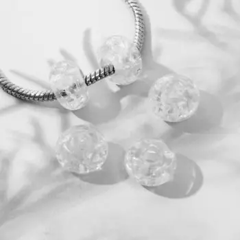 Бусина «Сахар», цвет белый