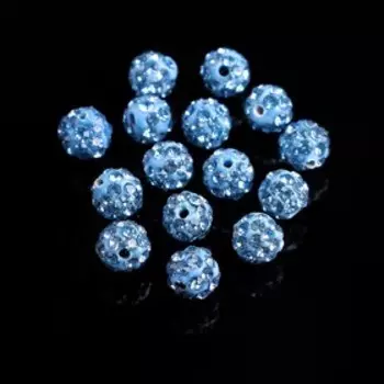 Бусина «Шамбала» 6 мм (набор 15 шт.), цвет дымчато-синий