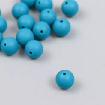 Бусина силикон «Круглая», сине-зеленая, d=0.9 см