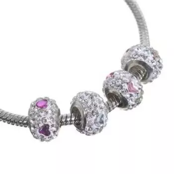 Шарм бусина «Сердечко шамбала», для творчества, МИКС