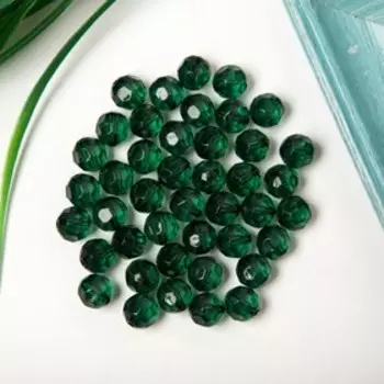 Бусины акрил "Круглые" 10 мм, 25 гр. бирюзовый