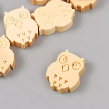 Бусины деревянные "Астра" Сова 17х22 мм, 18 гр. 10 шт/упак, натуральное дерево