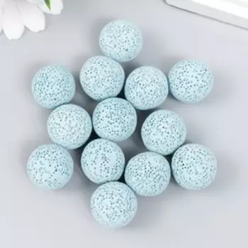 Бусины для ароматерапии без отверстий "Круглые. Голубой" d=2 см набор 13 шт