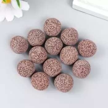 Бусины для ароматерапии без отверстий "Круглые. Мокко" d=2 см набор 13 шт