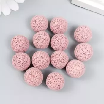 Бусины для ароматерапии без отверстий "Круглые. Розовый" d=2 см набор 13 шт