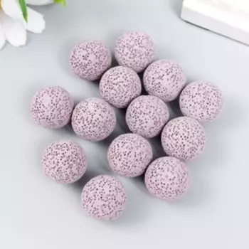 Бусины для ароматерапии без отверстий "Круглые. Сиреневый" d=2 см набор 13 шт