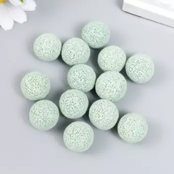 Бусины для ароматерапии без отверстий "Круглые. Светло-зелёный" d=2 см набор 13 шт
