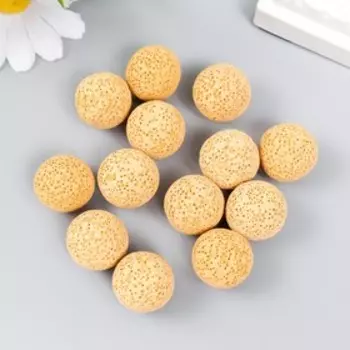 Бусины для ароматерапии без отверстий "Круглые. Жёлтый" d=2 см набор 13 шт