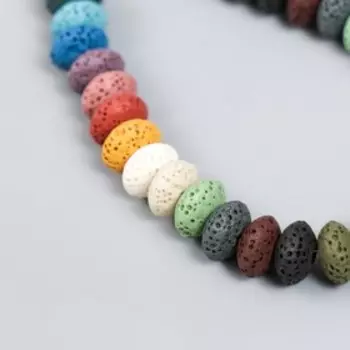 Бусины для ароматерапии с отверстием "Диск. Ассорти" 0,6х1х1 см набор 33 шт +-3