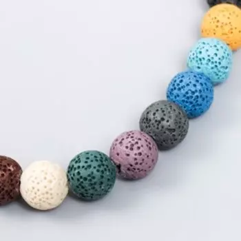 Бусины для ароматерапии с отверстием "Круглые. Ассорти" d=1,2 см набор 33 шт +-3