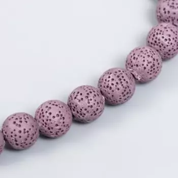 Бусины для ароматерапии с отверстием «Круглые. Фиолетовый», d=1.2 см, набор 33 шт. +-3