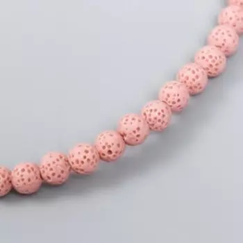 Бусины для ароматерапии с отверстием "Круглые. Светло-розовый" d=0,6 см набор 60 шт +-5