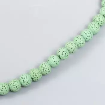 Набор бусин для ароматерапии с отверстием «Круглые. Светло-зелёный», d=0.6 см, 60 шт. +-5