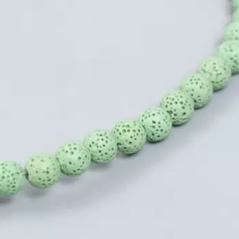 Бусины для ароматерапии с отверстием "Круглые. Светло-зелёный" d=0,8 см набор 50 шт +-5