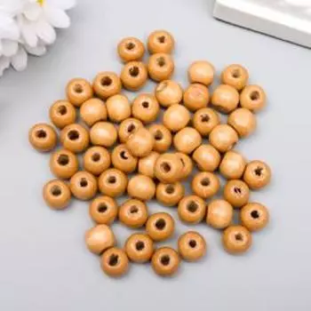 Бусины для творчества дерево "Натуральные" набор 30 гр 1х1 см