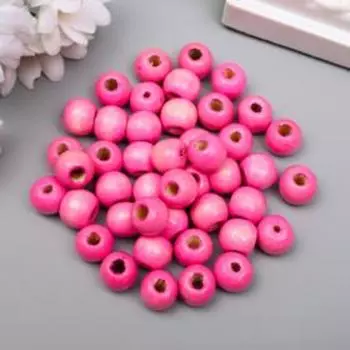 Бусины для творчества дерево "Светло-розовые" набор 30 гр 1х1 см