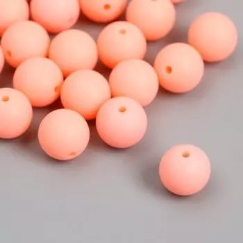 Бусины для творчества пластик «Нежно-розовый», матовые d=1.2 см, набор 20 г
