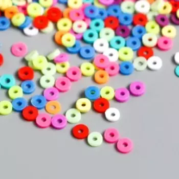 Бусины для творчества PVC «Колечки яркое лето», набор 330 шт., 0.10.40.4 см