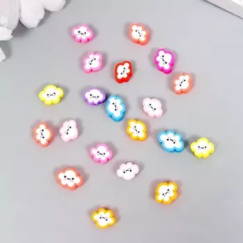 Бусины для творчества PVC «Облачко-смайл», цветные, набор 20 шт., 111 см