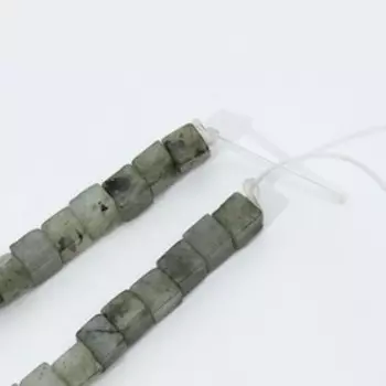 Бусины на нити кубик "Лабрадор", +/-40см