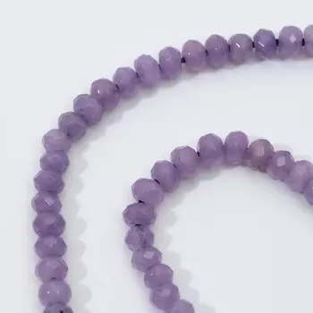 Бусины на нити кукуруза гранёная 3мм "Кунцит", 35см