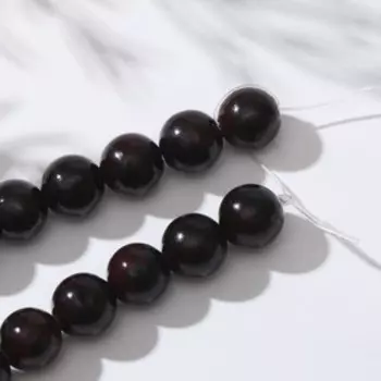 Бусины на нити шар №10 "Гранат", 40см