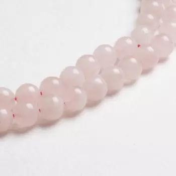 Бусины на нити шар №10 "Кварц розовый" (37 бусин)