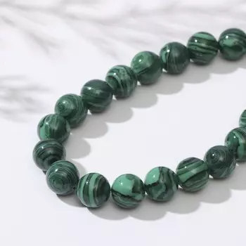 Бусины на нити шар №10 "Малахит", 40см