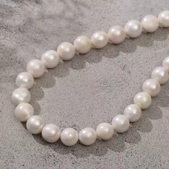 Бусины на нити шар №10 "Жемчуг барокко"