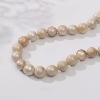 Бусины на нити шар №10 "Жемчуг барокко"