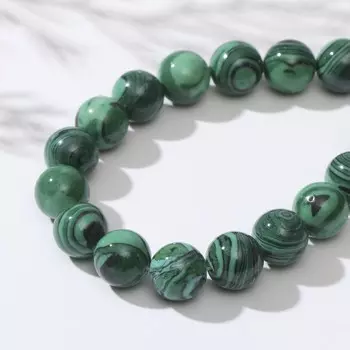 Бусины на нити шар №12 "Малахит", 40см