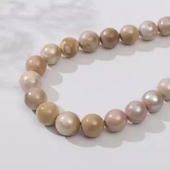 Бусины на нити шар №12 "Жемчуг барокко"