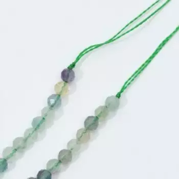 Бусины на нити шар №2,5 гранёный "Флюорит", +/-39см