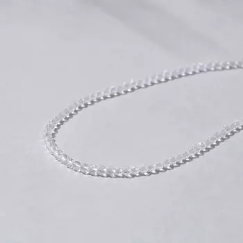 Бусины на нити шар №2 гранёный «Шпинель», цвет белый, 38 см