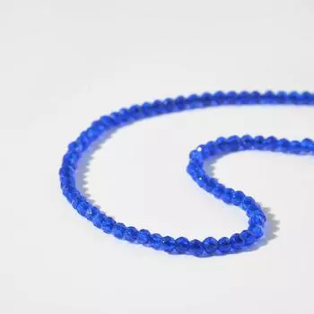 Бусины на нити шар №2 "Шпинель", +/-36см, цвет ярко-синий