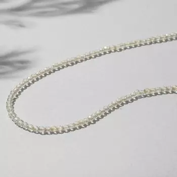 Бусины на нити шар №2 "Шпинель" , цвет бежевый радужный, 36см