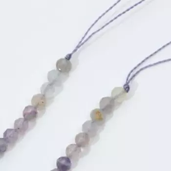 Бусины на нити шар №3 гранёный "Флюорит", +/-39см