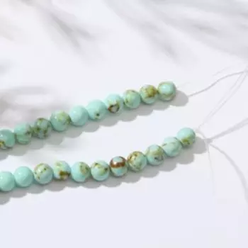 Бусины на нити шар №4 "Бирюза старая", 40см