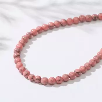 Бусины на нити шар №4 "Коралл светло-розовый", 40см