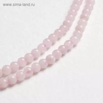 Бусины на нити шар №4 "Кварц розовый" (89 бусин, +/-37см)