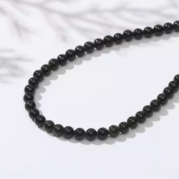 Бусины на нити шар №4 "Змеевик", 40см