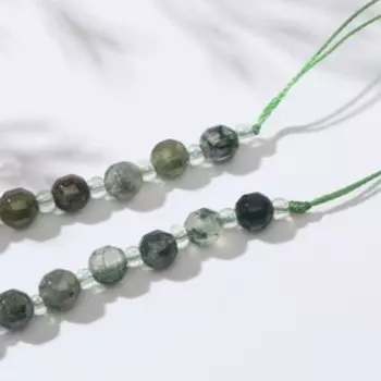 Бусины на нити шар №6 через бусину "Яшма", 36см