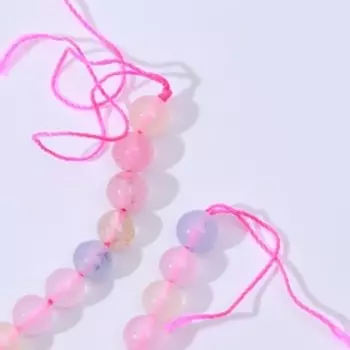 Бусины на нити шар №6 "Кварц разноцветный", +/-38см