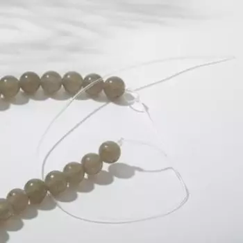 Бусины на нити шар №6 "Кварц зелёный", 37см