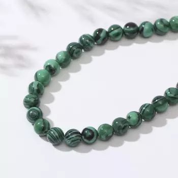 Бусины на нити шар №6 "Малахит", 40см