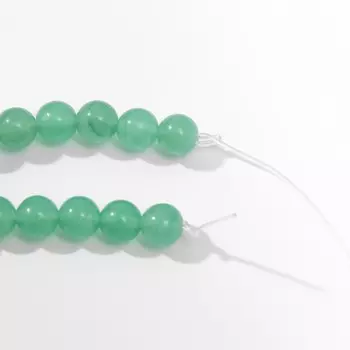 Бусины на нити шар №6 «Нефрит», 60 бусин
