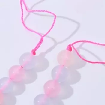 Бусины на нити шар №8 "Кварц разноцветный", +/-37см