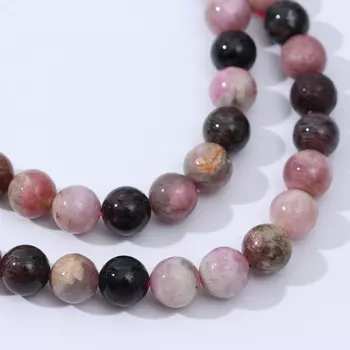 Бусины на нити шар №8 "Турмалин"