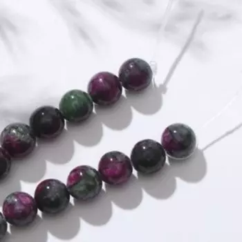 Бусины на нити шар №8 "Турмалин", 40см