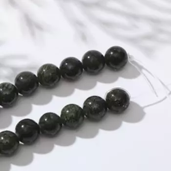 Бусины на нити шар №8 "Змеевик", 40см